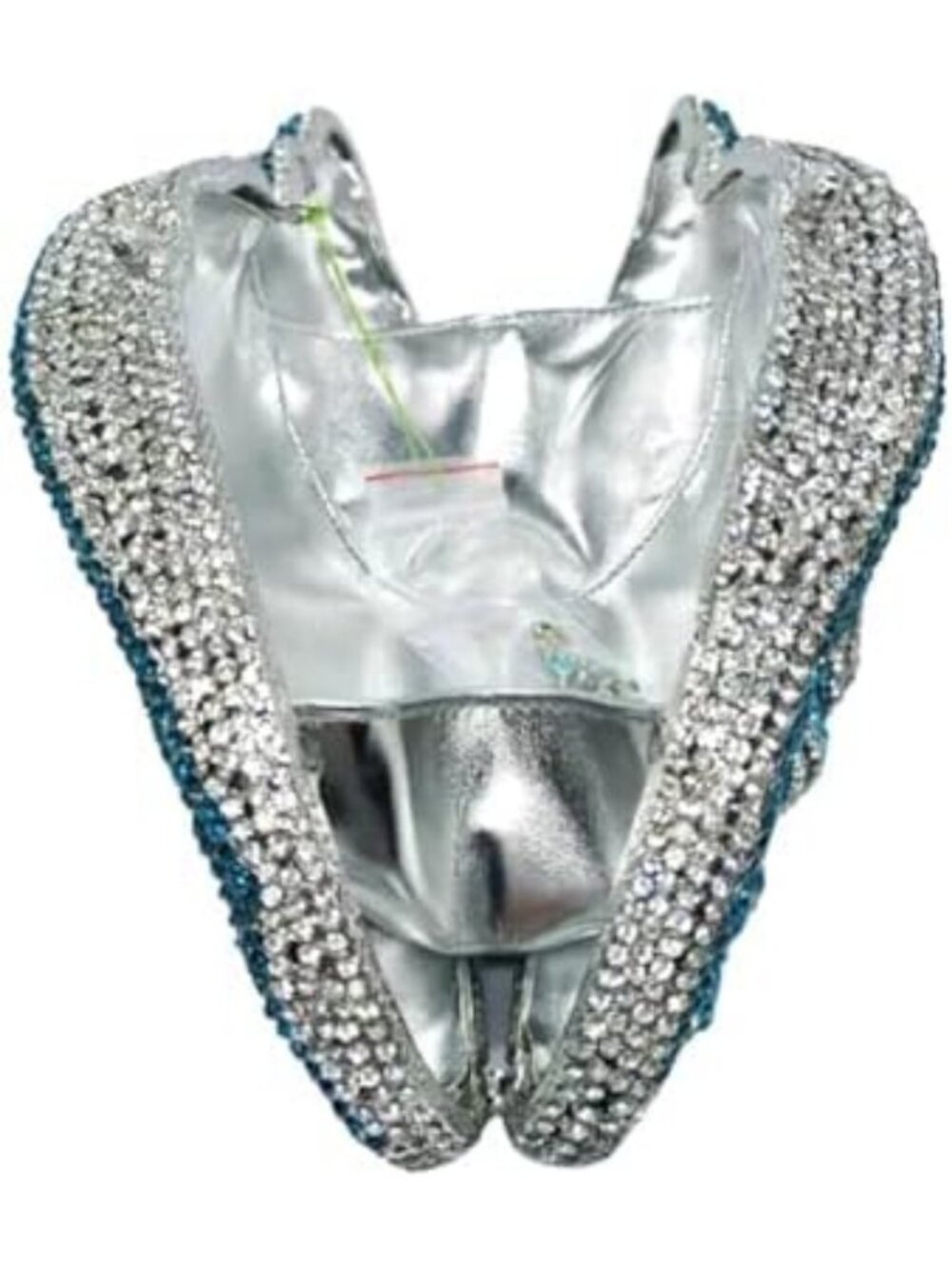 Rhinestone Shell Clutch Purse - Crystal Evening Bag for Women, Glam Party - Picture 5 of 5